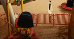 Woman falls from playground slide