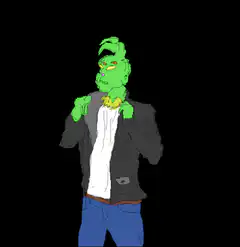 Green monster dancing