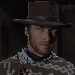 Clint Eastwood blowing bubbles