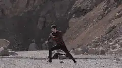 Man walks away from explosion