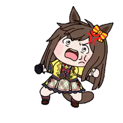 Chibi horse girl angry
