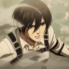 Mikasa Ackerman intense stare