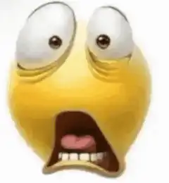 Shocked yellow emoji face