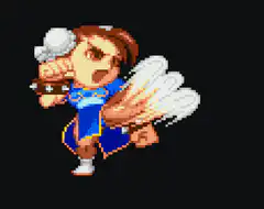 Street Fighter Chun-Li pixel art