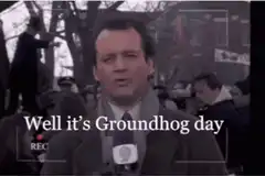 Bill Murray Groundhog Day reporter