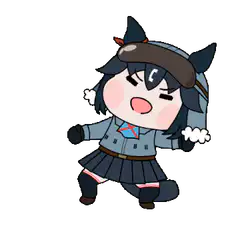 Chibi horse girl dancing