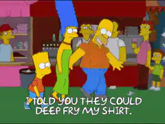 Homer Simpson deep fried shirt