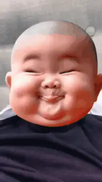 Smug baby rolling eyes