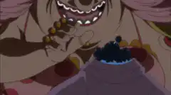 Big Mom's glowing eyes