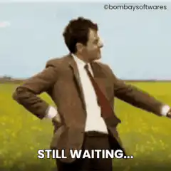 Man waiting in a field still waiting