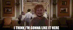 Darla from The Wizard of Oz happy