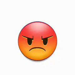 Angry emoji surrounded by dizzy emojis
