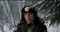 Sheriff and Man with Goose in Snow