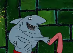 Sharky gets muscular arms