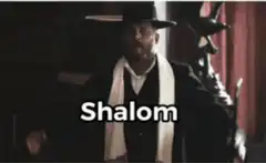 Man in hat saying Shalom