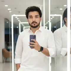 Man taking mirror selfie