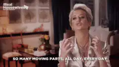 Kyle Richards talking about moving parts