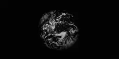 Planet Earth exploding in space
