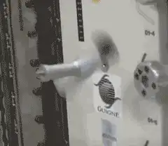 white plastic lever on machine