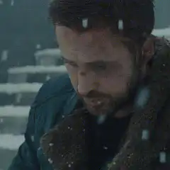 Ryan Gosling in Blade Runner 2049 snow
