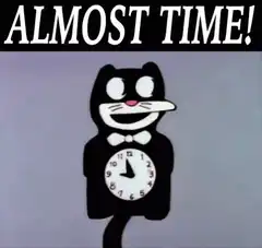 Almost Time Cat Clock