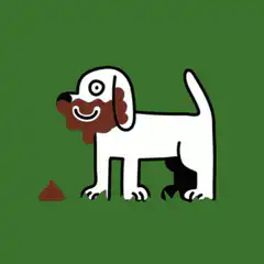 dog with poop on face