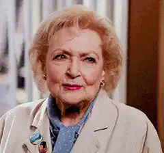Betty White raising an eyebrow
