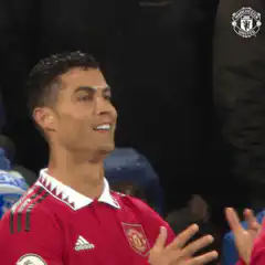 Cristiano Ronaldo clapping and smiling