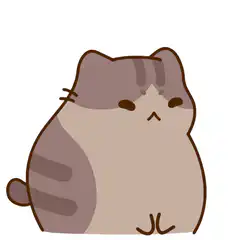 Pusheen cat gets suspicious
