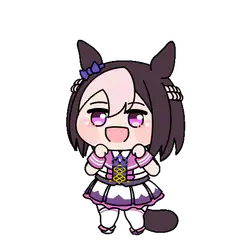 Chibi horse girl excited