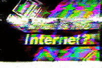What is the Internet glitch text