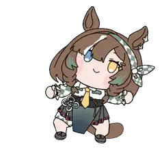 Chibi horse girl dancing