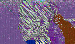 Glitchy abstract pixel art animation