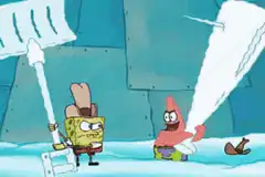 SpongeBob as Dirty Dan with spatula