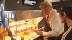 Donald Trump making a hot dog