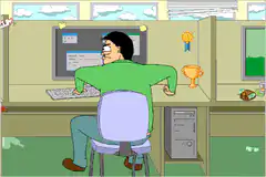 Office worker gets fired and replaced
