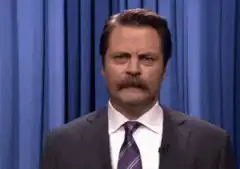 Ron Swanson points finger