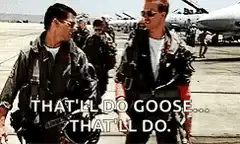 Maverick and Goose high five