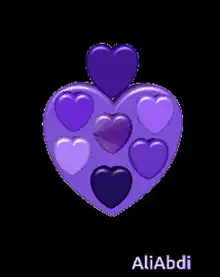 Purple heart emoji animation