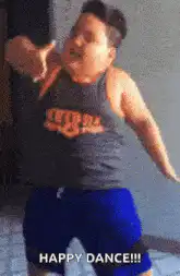 Man doing the happy dance