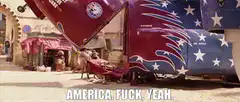 Hummer drives out of cargo plane