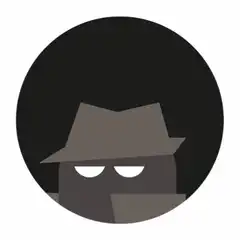 Detective character looking around and smiling