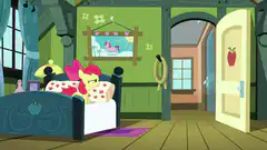 Apple Bloom falls out of bed