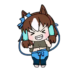 Chibi horse girl shaking hips