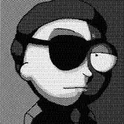 Cartoon man with eyepatch