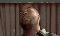 Man blowing smoke rings