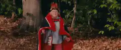 Samantha Jones screaming in the woods