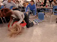 Reese Witherspoon wrestling in Mean Girls
