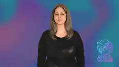 Woman signing good night in ASL