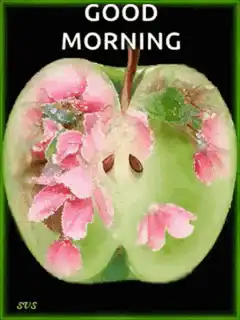 Good Morning Apple with Flowers